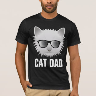 CAMISETA CAT DAD, FUNNY CAT T-SHIRT