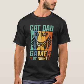 Camiseta Cat Dad Gamer Cat Cat Dad