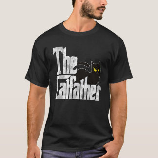 Camiseta Cat Dad The Catfather Crazy Black Cat Father Kitty