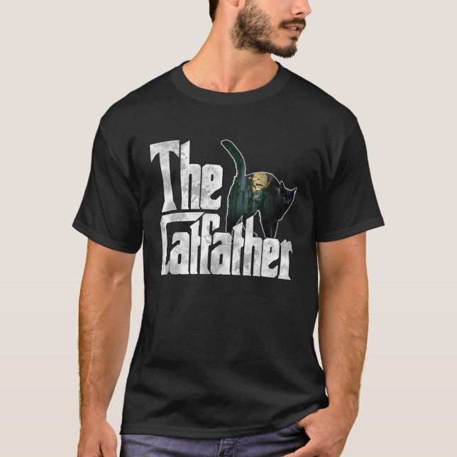 Camiseta Cat Dad The Catfather Crazy Cat Father Kitty Daddy (Frente)