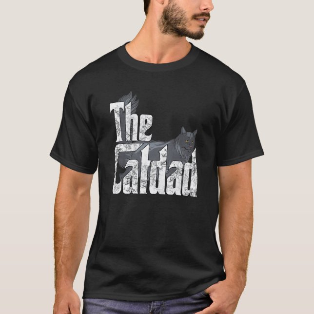 Camiseta Cat Dad The Catfather Crazy Cat Father Kitty Daddy (Frente)