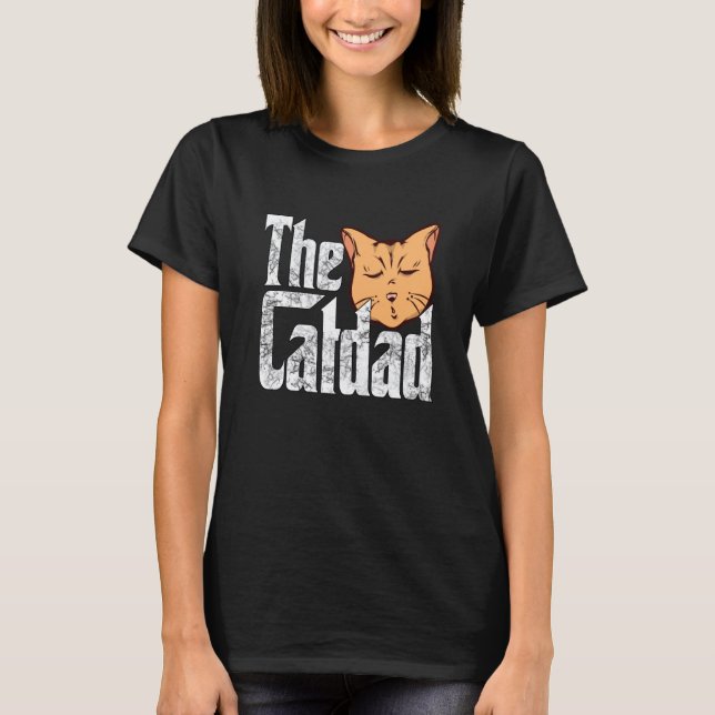 Camiseta Cat Dad The Catfather Crazy Cat Father Kitty Daddy (Frente)