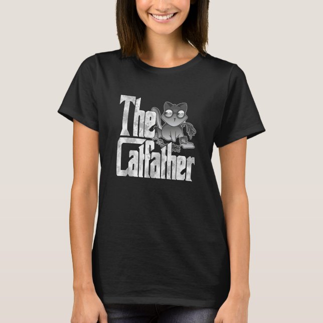 Camiseta Cat Dad The Catfather Crazy Chaos Cat Father Kitty (Frente)