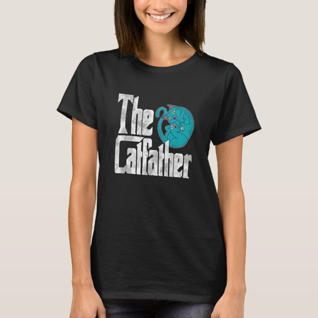 Camiseta Cat Dad The Catfather Crazy Cute Cat Father Kitty  (Frente)
