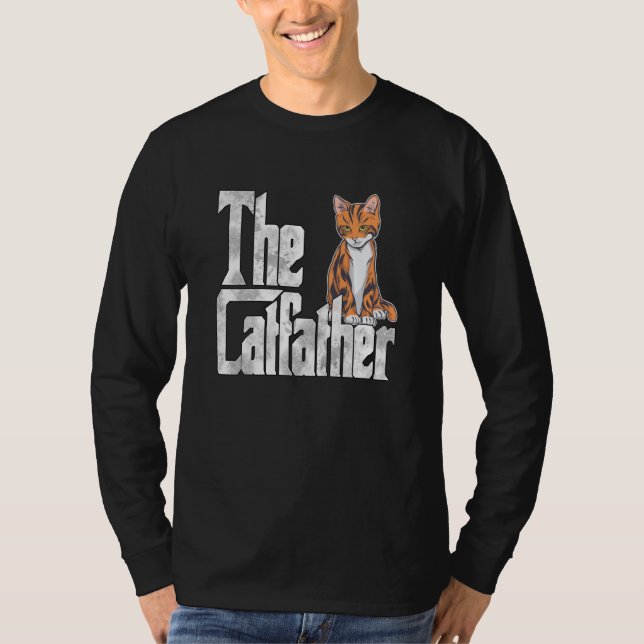 Camiseta Cat Dad The Catfather Crazy Cute Cat Father Kitty  (Frente)