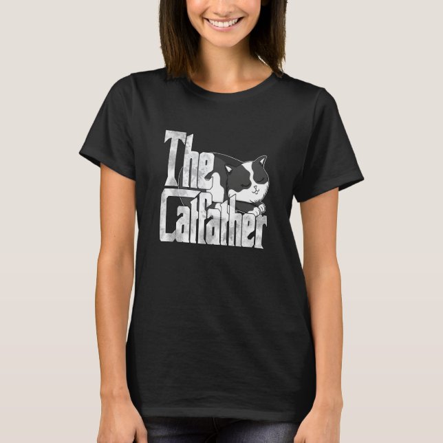 Camiseta Cat Dad The Catfather Crazy Cute Cat Father Kitty  (Frente)