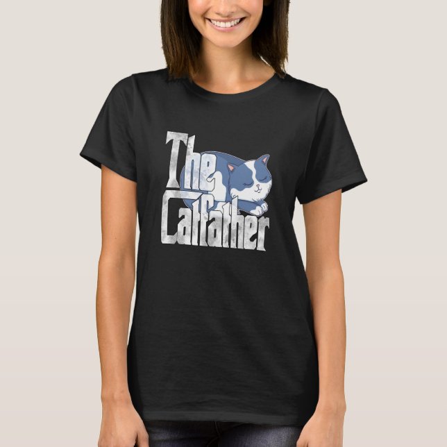 Camiseta Cat Dad The Catfather Crazy Cute Cat Father Kitty  (Frente)