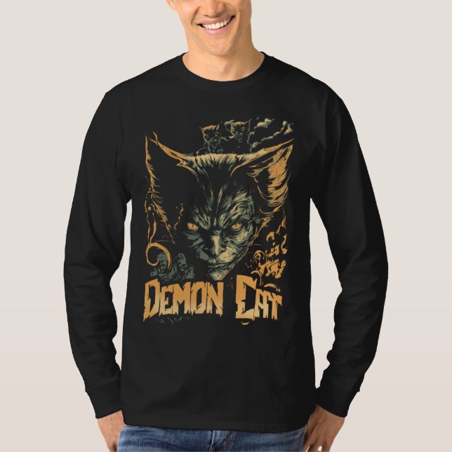 Camiseta Cat Demon Cat Evil Sinister Kitty (Frente)