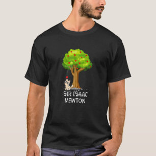 Camiseta Cat Descobre Lei Da Gravidade Isaac Mewton Physics