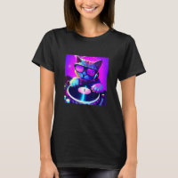 Cat DJ Vaporwave Aestética Men Meninas A