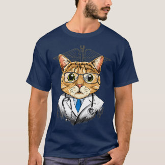 Camiseta Cat Doctor Vet Veterinarian Amante de os animais