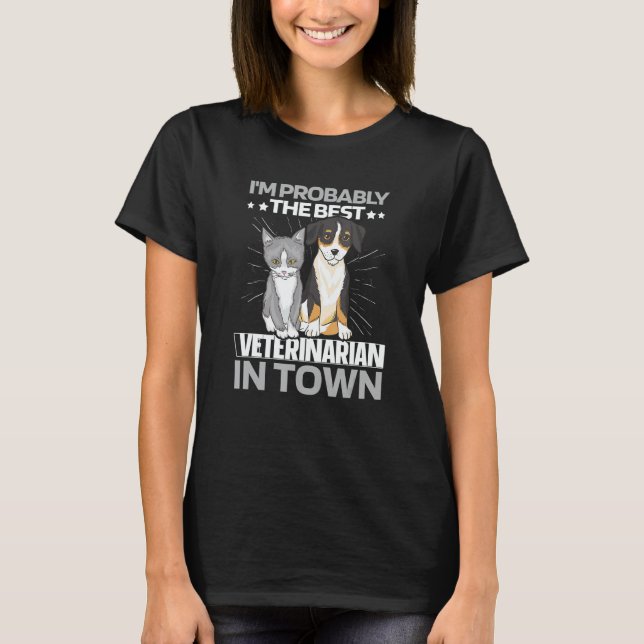 Camiseta Cat Dog Vet Animal Doctor Veterinary   Veterinaria (Frente)