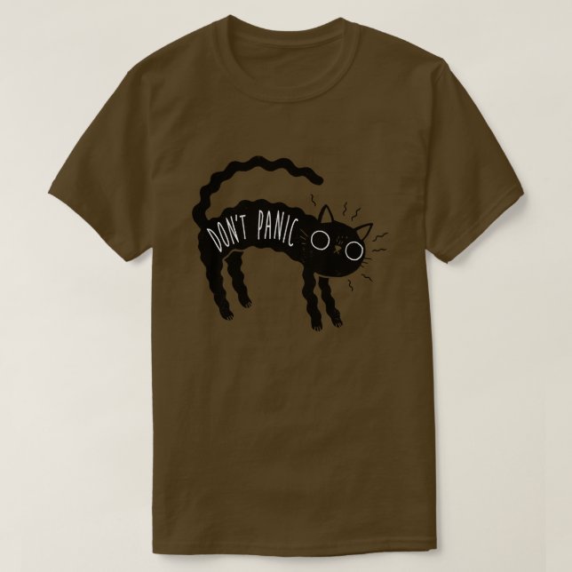 Camiseta Cat Dont Panic (Frente do Design)