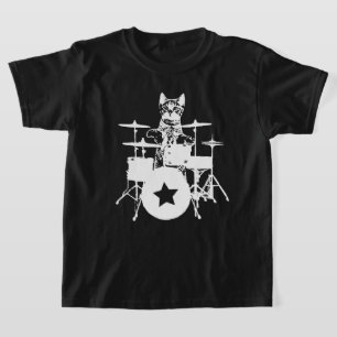 Camiseta Cat Drummer Tee