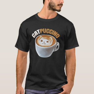 Camiseta Cat E Cappuccino Fazem Catpuccino Em Uma Xícara