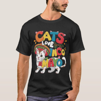 Camiseta Cat e Fiesta Cinco de Mayo México