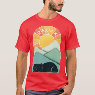 Camiseta Cat e Montanhas