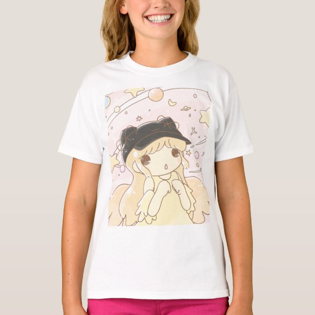Camiseta Cat-eared angel T-shirt basic (Frente)