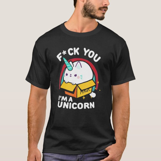 Camiseta Cat, eu sou um Unicórnio... te assusta. (Frente)