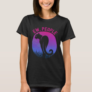 Camiseta Cat Ew Pessoas Shy Apresentou Cats Sarcasm Vintage