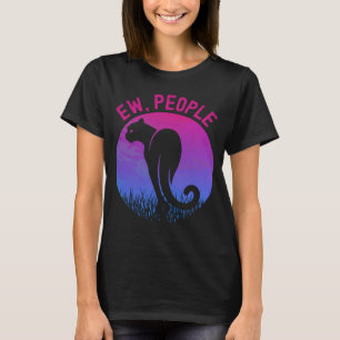 Camiseta Cat Ew Pessoas Shy Apresentou Cats Sarcasm Vintage