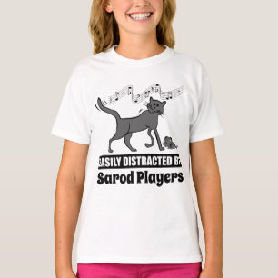 Camiseta Cat facilmente distraído por jogadores Sarod