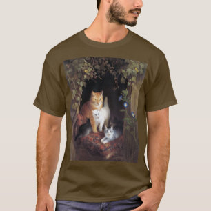 Camiseta Cat Family e Ivy Leaf por Henriette Ronner-Knip