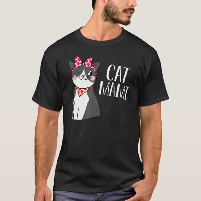Camiseta Cat  Family Matching Mother Cat Mommy Cat Mami (Frente)