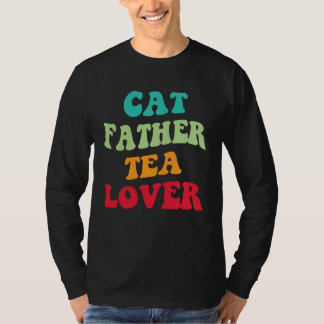 Camiseta Cat Father Tea Kitten Daddy Tea Love Cat Dad 1