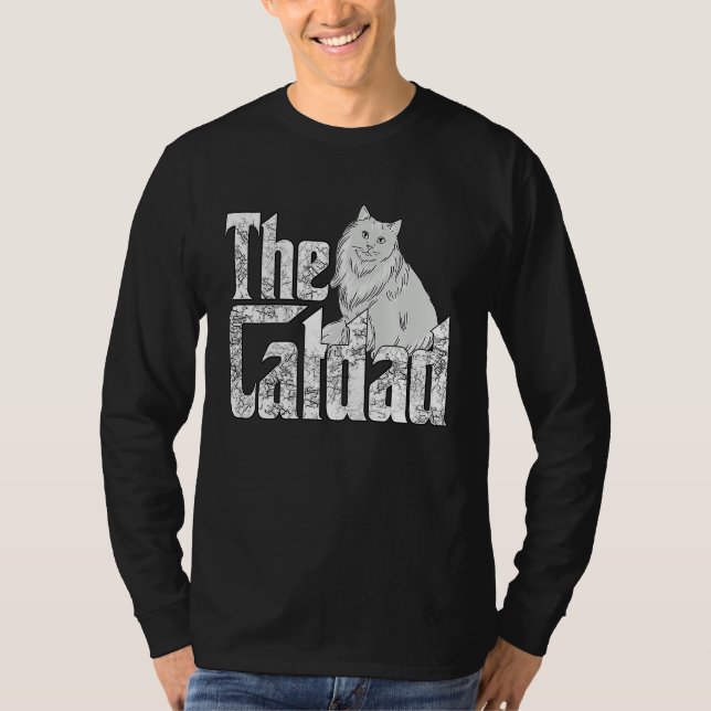 Camiseta Cat Father The Catfather Crazy Cat Dad Papa (Frente)