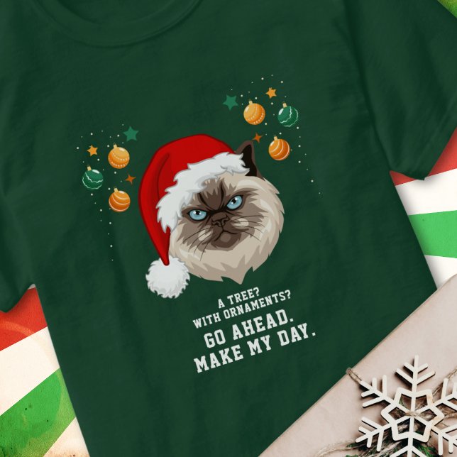 Camiseta Cat faz o meu Bobo de Natal (Criador carregado)