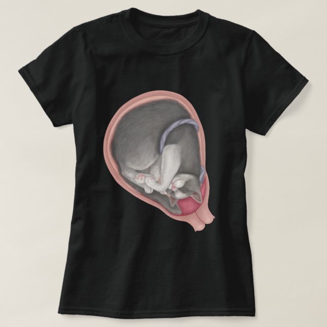 Camiseta Cat Fetus (Frente do Design)