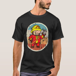 Camiseta Cat Fireman Fire Brigad Retro