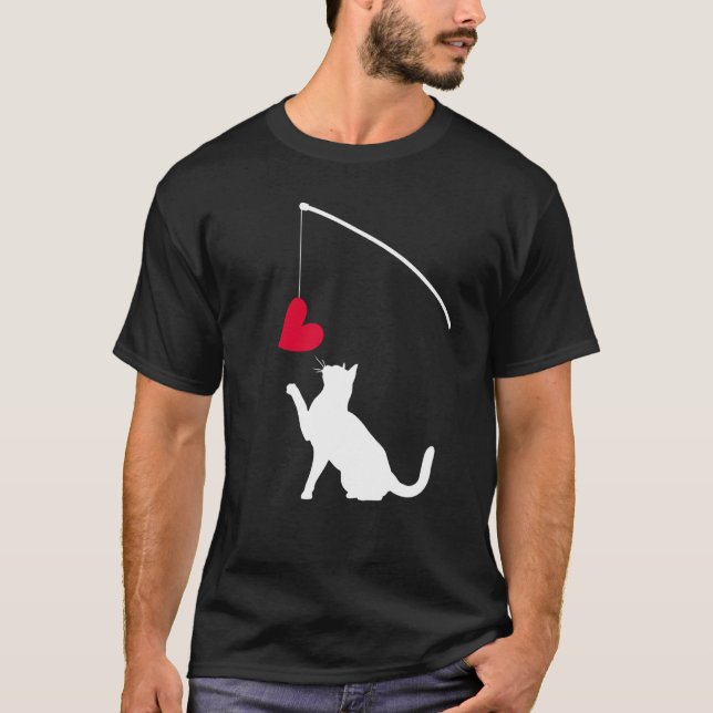 Camiseta Cat Fishing Family Heart Love Cat Best Friend (Frente)