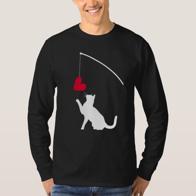 Camiseta Cat Fishing Family Heart Love Cat Best Friend (Frente)