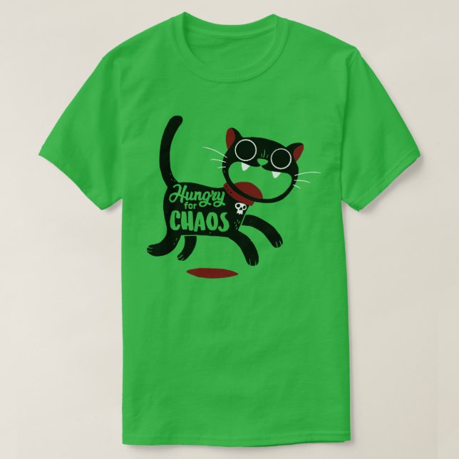 Camiseta Cat Fome Por Caos (Frente do Design)