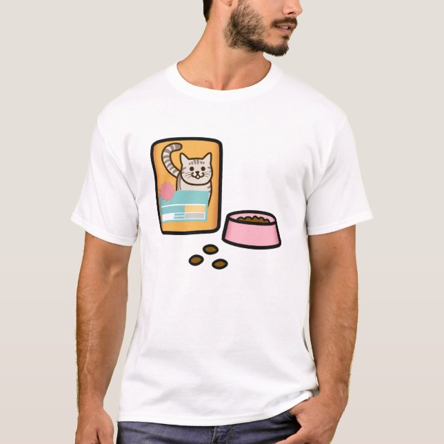 Camiseta Cat Food in Japanese Kanji (Frente)