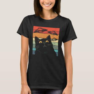Camiseta Cat Galaxy Cat Spaceship Alienígena Gato OVNI