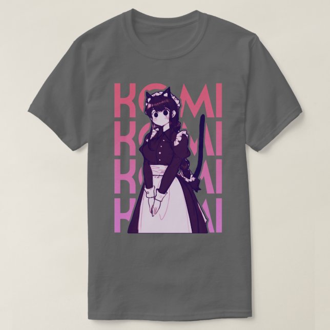Camiseta Cat Girl Maid Komi (Frente do Design)