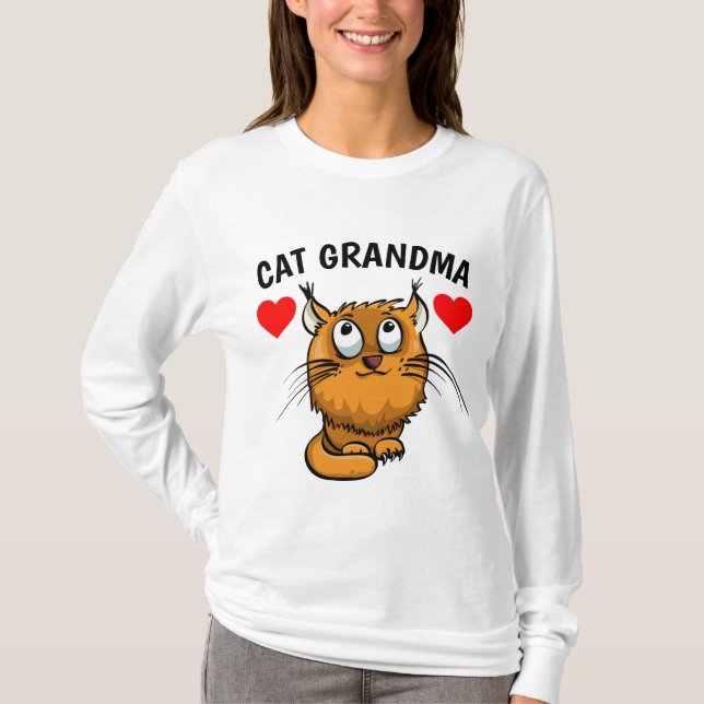CAMISETA CAT GRANDMA T-SHIRTS (Frente)