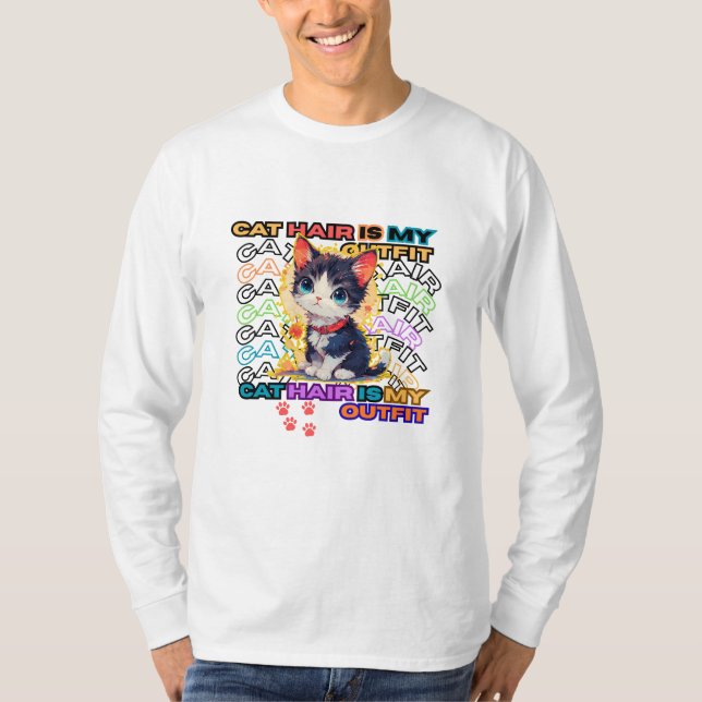 Camiseta Cat Hair Is My Outfit (Frente)