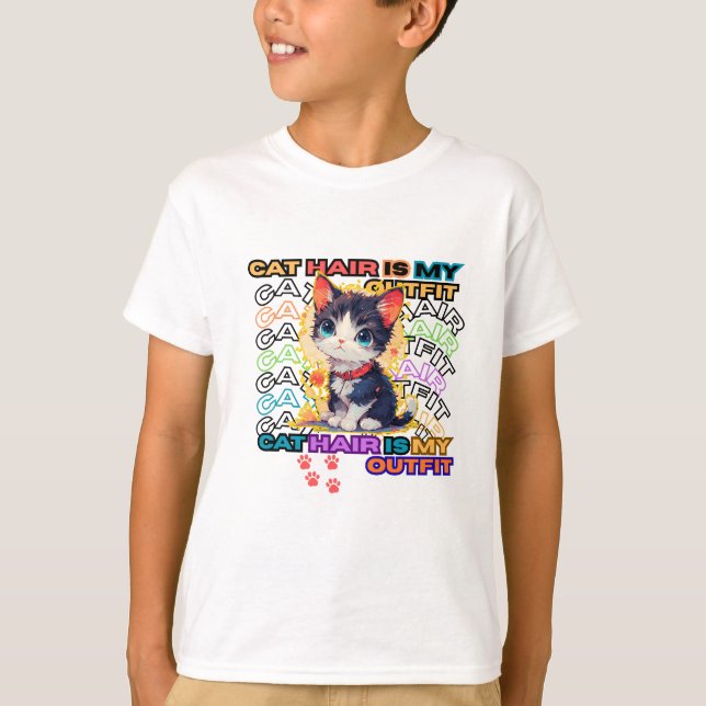 Camiseta Cat Hair Is My Outfit (Frente)