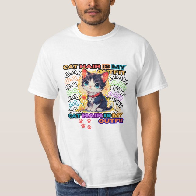 Camiseta Cat Hair Is My Outfit (Frente)