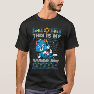 Camiseta Cat Hanukkah Esta É Minha Garota De Gir