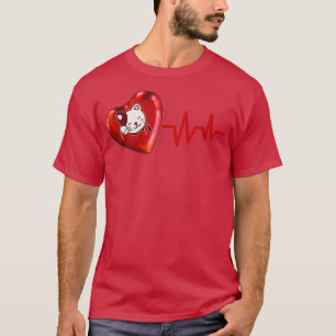 Camiseta Cat Heart Love Cats Womens Girls Cat Lov