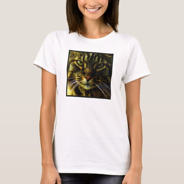 Camiseta Cat Hipnotizando Foto (Frente)