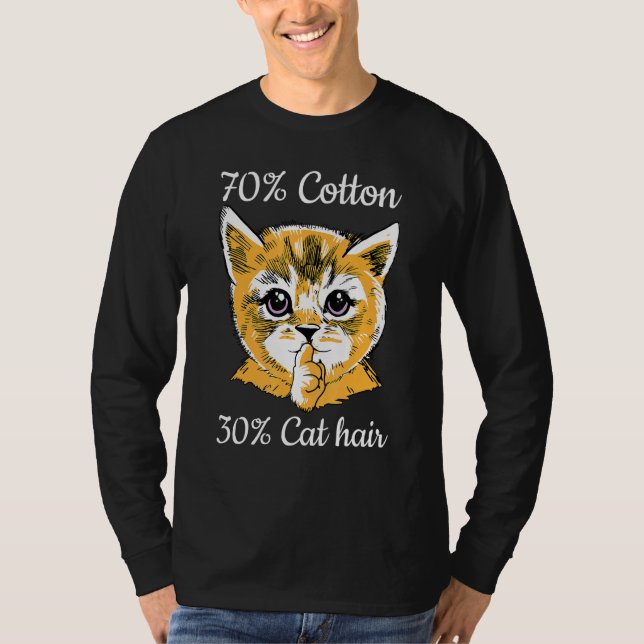 Camiseta Cat I 70 Cotton 30 Cat Hair I   Cat   (Frente)