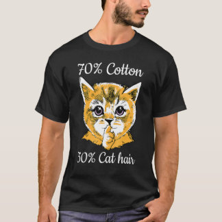 Camiseta Cat I 70 Cotton 30 Cat Hair I   Cat  