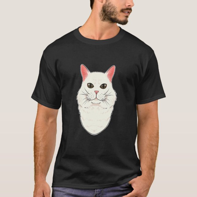 Camiseta Cat I Cat Face I Turco Angora Cat (Frente)