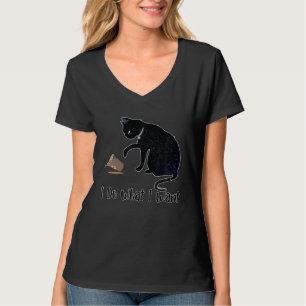 Camiseta Cat I Faço O Que Quero, Café Negro